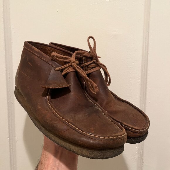 Clark Wallabees Brown Leather 9.5
